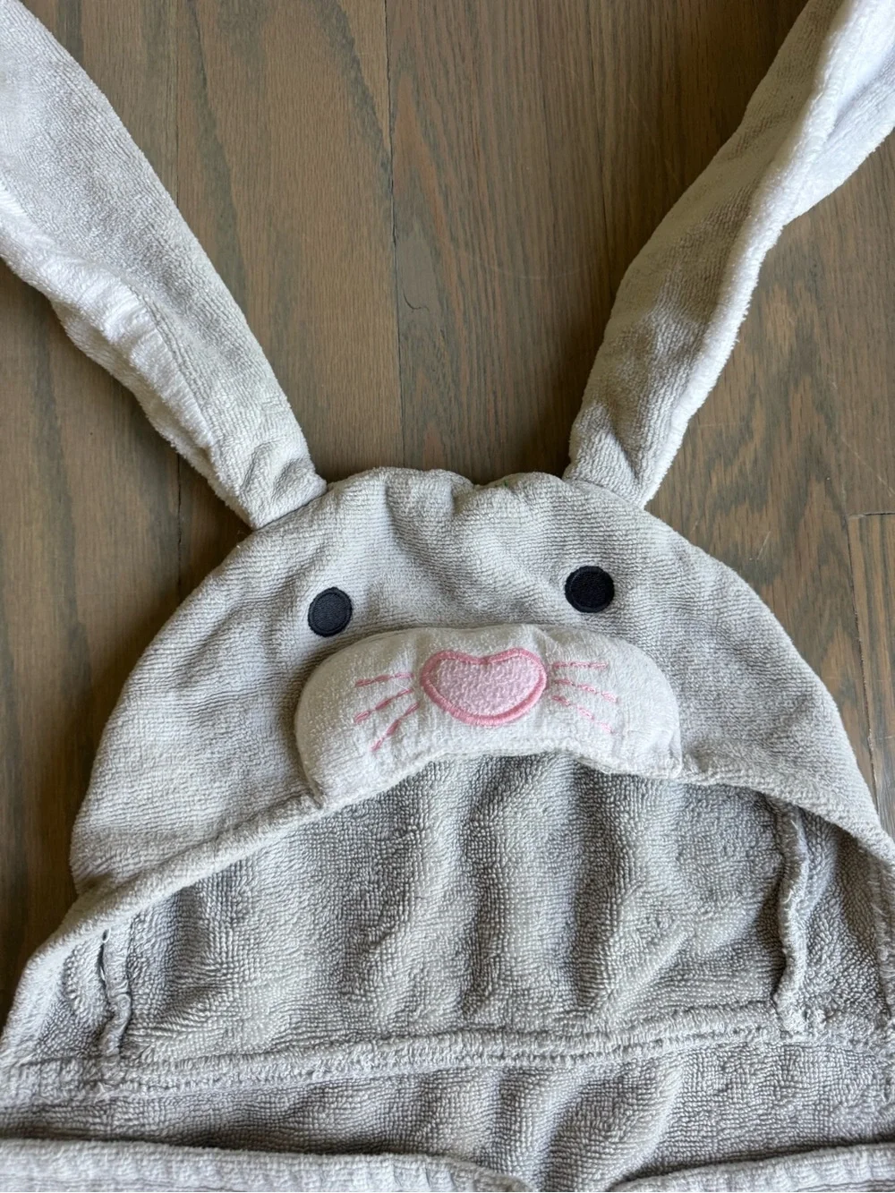 Pottery Barn Kids Bunny and Dog Hooded Towels - Grey and Brown